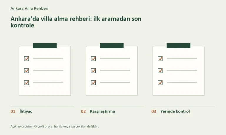 İhtiyaç, Karşılaştırma, Yerinde kontrol başlıklarını gösteren konuya özel açıklayıcı çizim